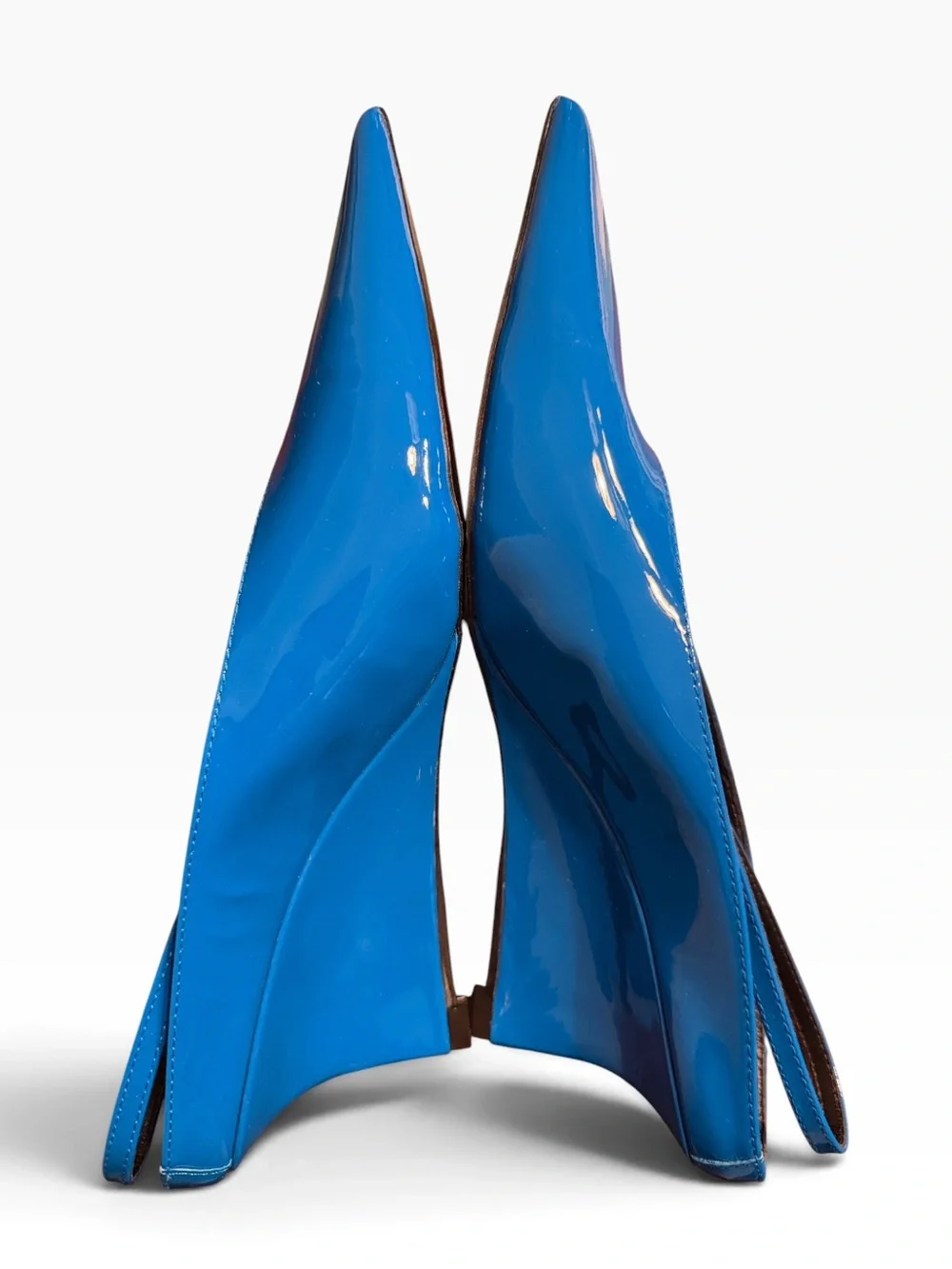 Zara Royal Blue Pointed Toe Slingback Shoes Size 39